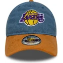 regulowana-czapka-z-daszkiem-9twenty-denim-midi-los-angeles-lakers-nba-od-new-era-w-kolorze-niebieskim-i-brazowym