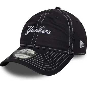 Kepurė išlenkta tamsiai mėlyna reguliuojama juostelė 9TWENTY Contrast Stitch New York Yankees MLB New Era