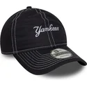 kepure-islenkta-tamsiai-melyna-reguliuojama-juostele-9twenty-contrast-stitch-new-york-yankees-mlb-new-era