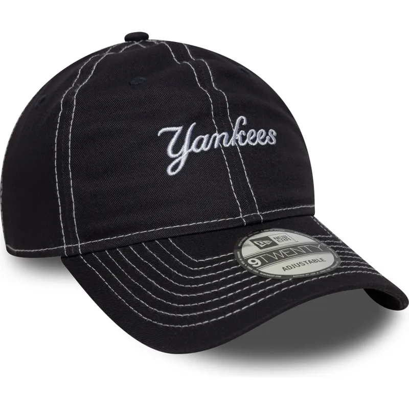 cap-islenkta-navy-blue-adjustable-strap-9twenty-contrast-stitch-new-york-yankees-mlb-new-era