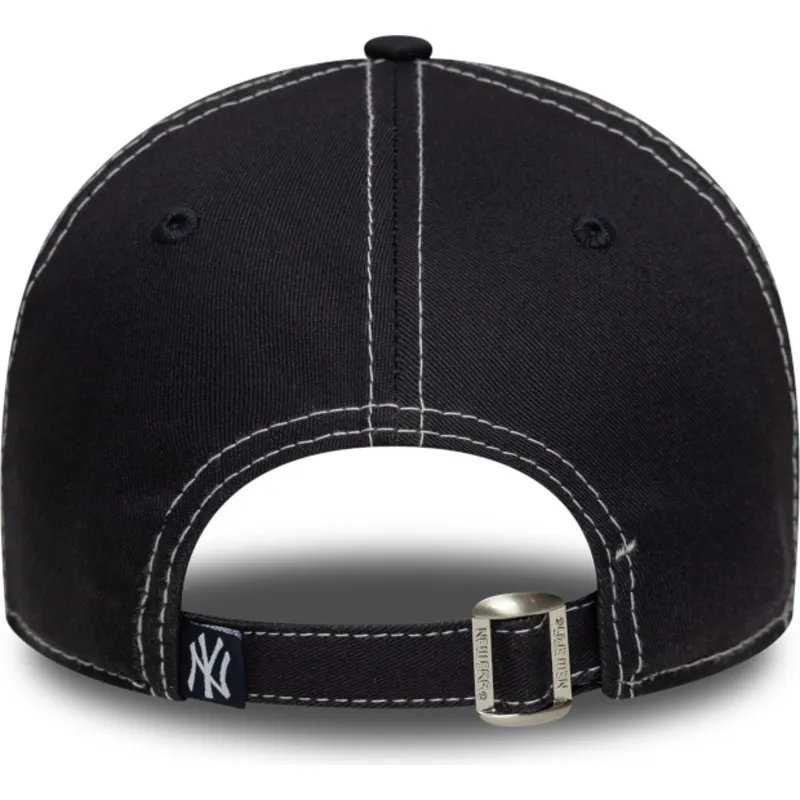 kepure-islenkta-tamsiai-melyna-reguliuojamas-9twenty-contrast-stitch-new-york-yankees-mlb-new-era