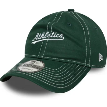 Cap išlenkta green adjustable strap 9TWENTY Contrast Stitch Oakland Athletics MLB New Era