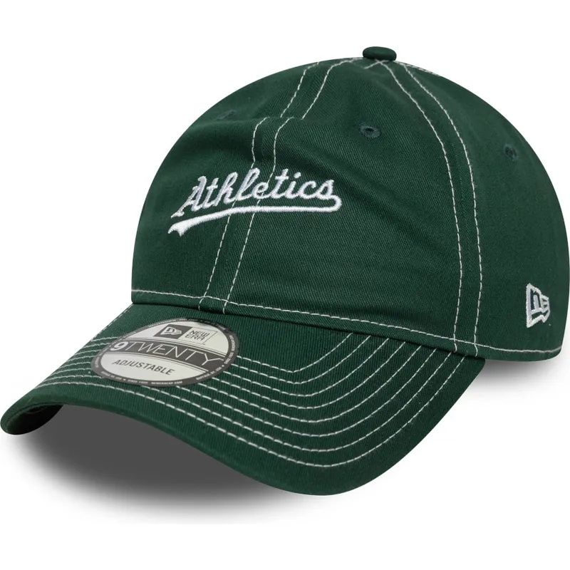 cap-islenkta-green-adjustable-strap-9twenty-contrast-stitch-oakland-athletics-mlb-new-era