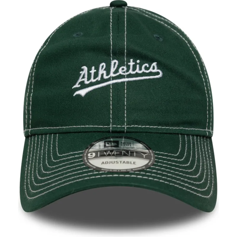 cap-islenkta-green-adjustable-strap-9twenty-contrast-stitch-oakland-athletics-mlb-new-era