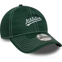 zielona-zakrzywiona-regulowana-czapka-9twenty-contrast-stitch-oakland-athletics-mlb-new-era