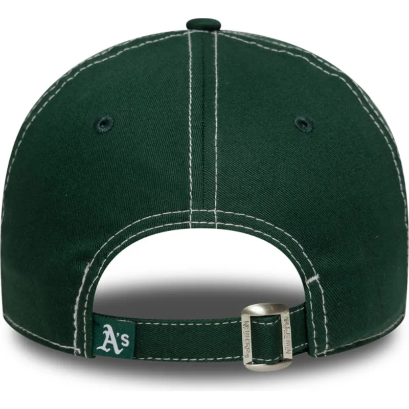 cap-islenkta-green-adjustable-strap-9twenty-contrast-stitch-oakland-athletics-mlb-new-era