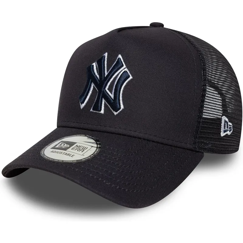kepure-islenkta-tamsiai-melyna-snapback-a-frame-outline-new-york-yankees-mlb-new-era