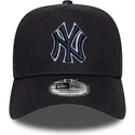 kepure-islenkta-tamsiai-melyna-snapback-a-frame-outline-new-york-yankees-mlb-new-era
