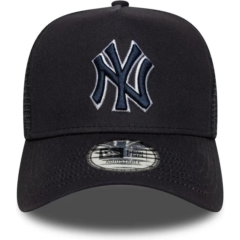 kepure-islenkta-tamsiai-melyna-snapback-a-frame-outline-new-york-yankees-mlb-new-era