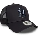 kepure-islenkta-tamsiai-melyna-snapback-a-frame-outline-new-york-yankees-mlb-new-era