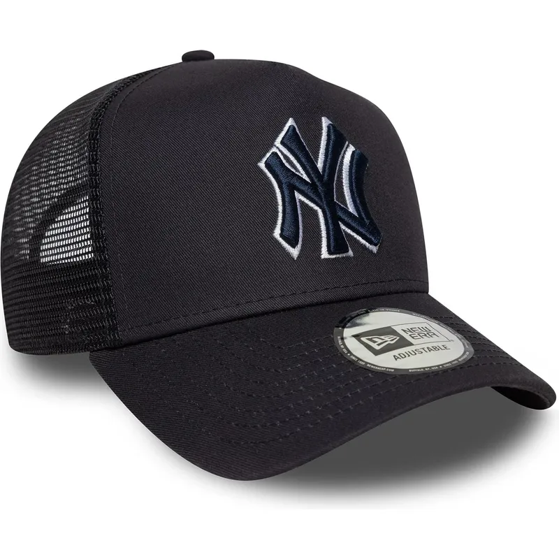 kepure-islenkta-tamsiai-melyna-snapback-a-frame-outline-new-york-yankees-mlb-new-era
