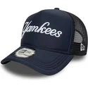 kepure-islenkta-tamsiai-melyna-snapback-a-frame-script-new-york-yankees-mlb-new-era
