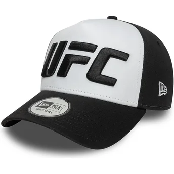 Czapka z zakrzywionym daszkiem biała i czarna A Frame Core UFC Ultimate Fighting Championship od New Era