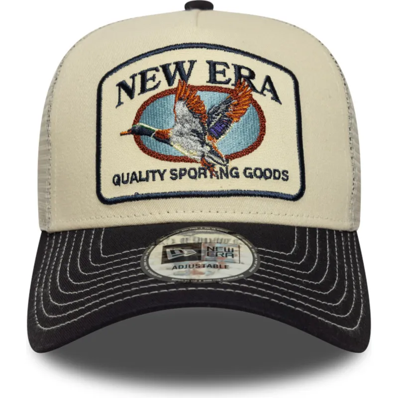 czapka-trucker-bezowa-i-granatowa-a-frame-animal-patch-z-kaczka-new-era