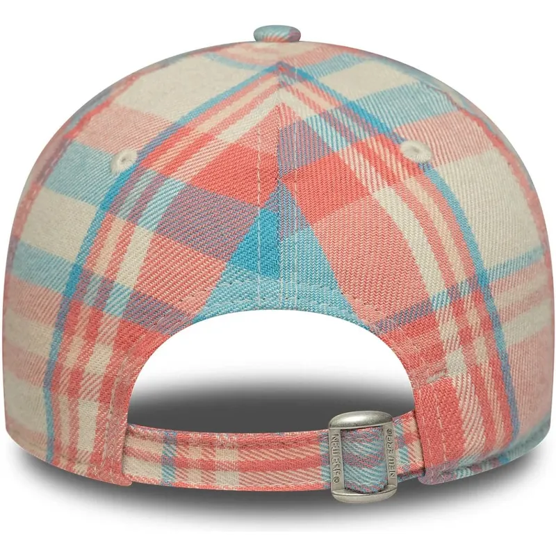 rozowa-i-niebieska-regulowana-czapka-z-zakrzywionym-daszkiem-dla-kobiet-9forty-check-new-york-yankees-mlb-new-era