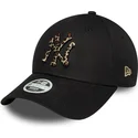 kepure-islenkta-juoda-reguliuojamas-9forty-leopard-infill-new-york-yankees-mlb-new-era