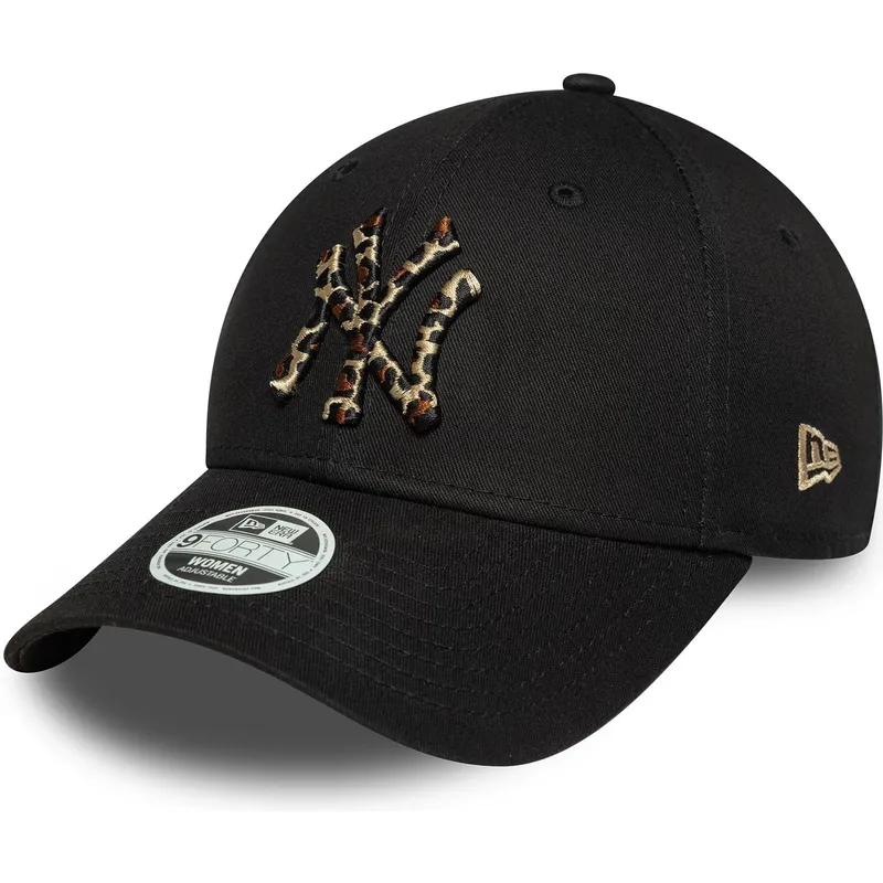 kepure-islenkta-juoda-reguliuojamas-9forty-leopard-infill-new-york-yankees-mlb-new-era