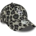 czarna-zakrzywiona-regulowana-czapka-damska-9forty-cosy-animal-los-angeles-dodgers-mlb-od-new-era