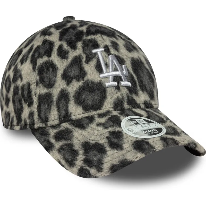 czarna-regulowana-czapka-z-zakrzywionym-daszkiem-dla-kobiet-9forty-cosy-animal-los-angeles-dodgers-mlb-new-era