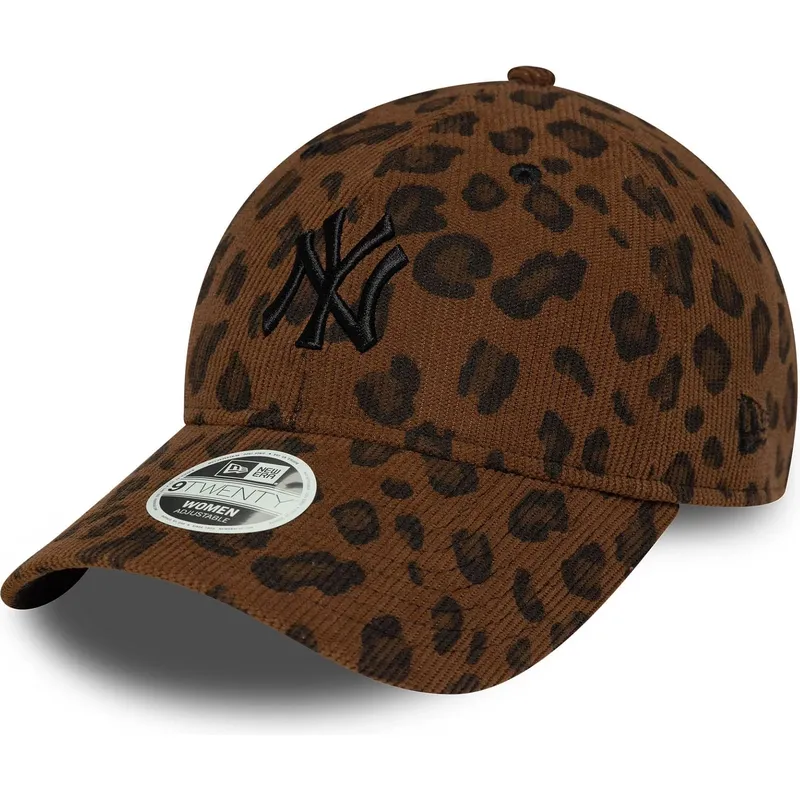 kepure-islenkta-leopardinis-reguliuojamas-9forty-leopard-cord-new-york-yankees-mlb-new-era