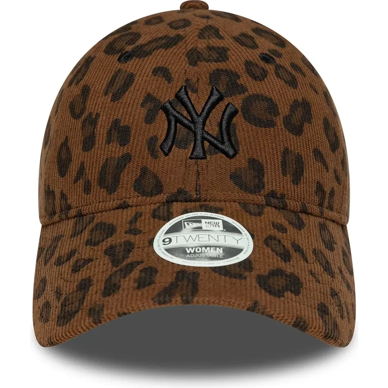 kepure-islenkta-leopardinis-reguliuojamas-9forty-leopard-cord-new-york-yankees-mlb-new-era