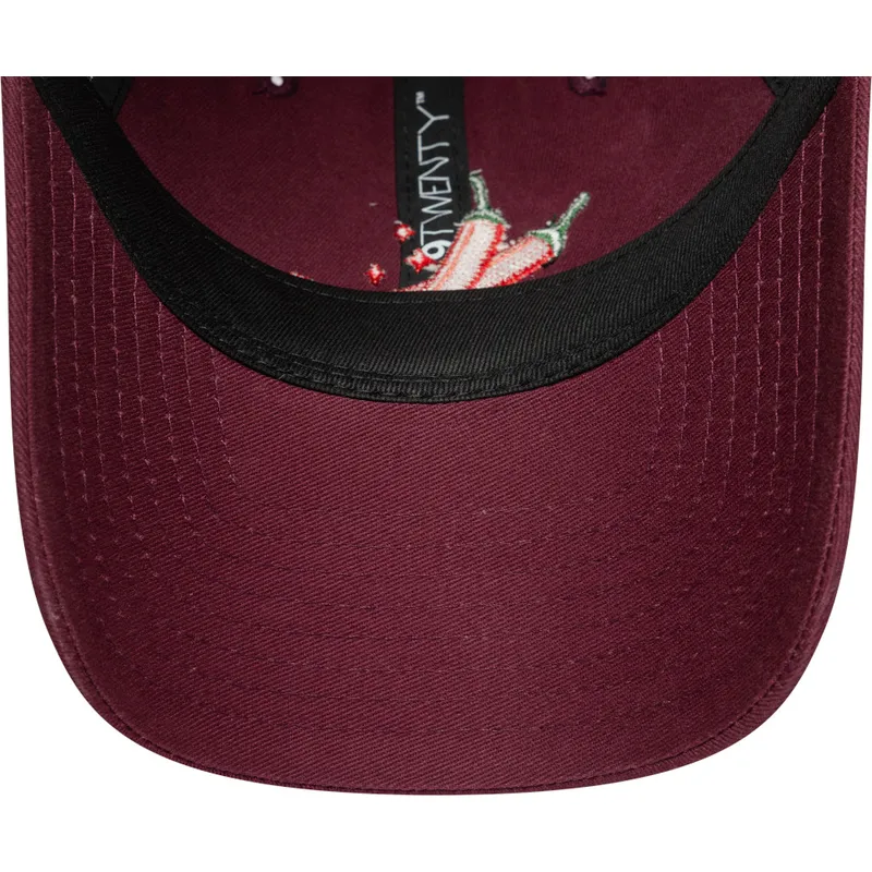 regulowana-bordowa-czapka-z-zakrzywionym-daszkiem-dla-kobiet-9twenty-phrase-spicy-new-era