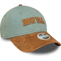 kepure-islenkta-melyna-reguliuojama-juostele-marron-9twenty-western-pin-new-era