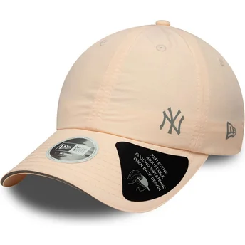 New Era Curved Brim Women Open Back Flawless New York Yankees MLB Pink Adjustable Cap
