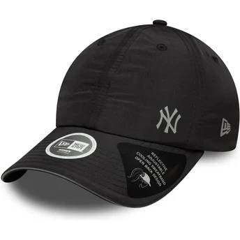 Regulowana czarna damska czapka z zakrzywionym daszkiem Open Back Flawless New York Yankees MLB marki New Era