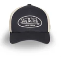 czarna-i-bezowa-regulowana-czapka-trucker-lof-b31-marki-von-dutch