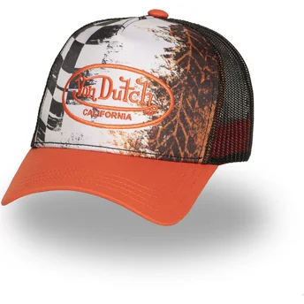 Czapka trucker pomarańczowa SUBL10 od Von Dutch