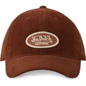 kepure-islenkta-ruda-reguliuojamas-log06-von-dutch