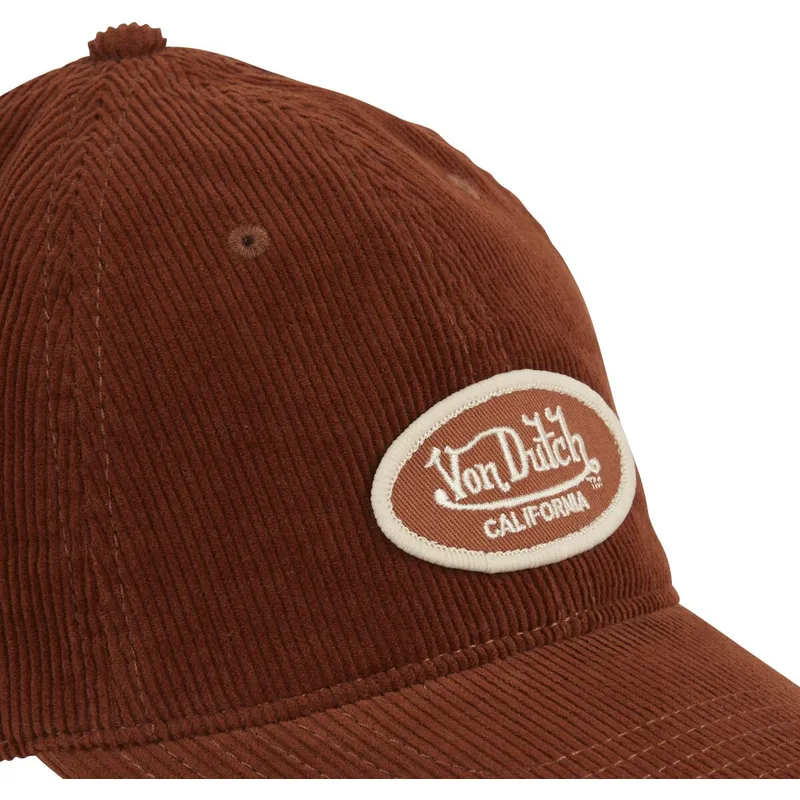 kepure-islenkta-ruda-reguliuojamas-log06-von-dutch