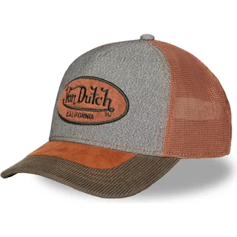 Gorra trucker gris y marrón SHIELD01 de Von Dutch