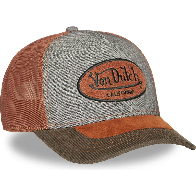 czapka-trucker-szara-i-brazowa-shield01-von-dutch