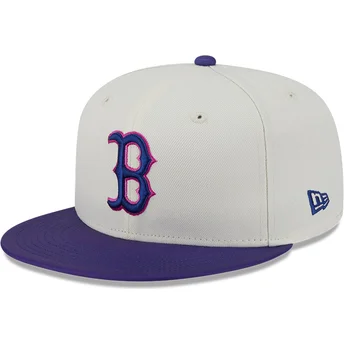Gorra plana beige y violeta ajustada 59FIFTY CLR DVLP de Boston Red Sox MLB de New Era