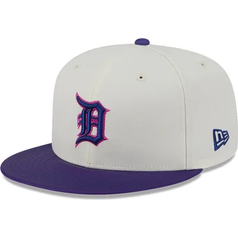 Czapka płaska beżowo-fioletowa dopasowana 59FIFTY CLR DVLP Detroit Tigers MLB New Era