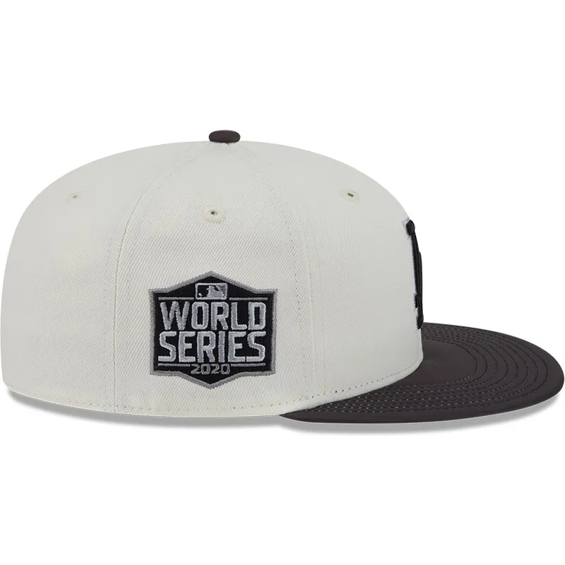 bezowo-czarna-dopasowana-czapka-z-daszkiem-59fifty-clr-dvlp-los-angeles-dodgers-mlb-new-era