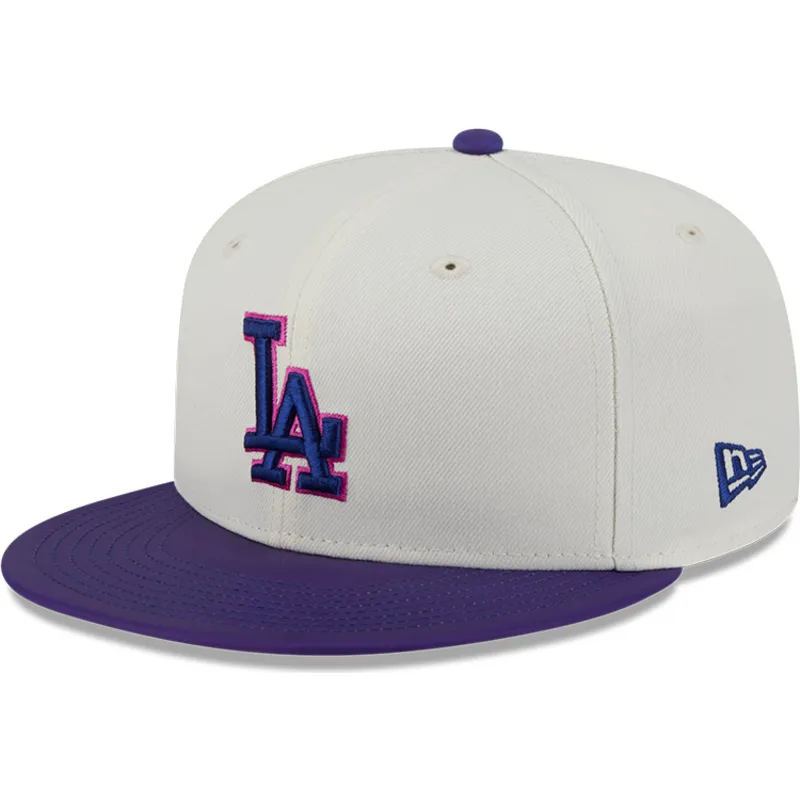 bezowa-i-fioletowa-dopasowana-czapka-z-daszkiem-59fifty-clr-dvlp-los-angeles-dodgers-mlb-new-era