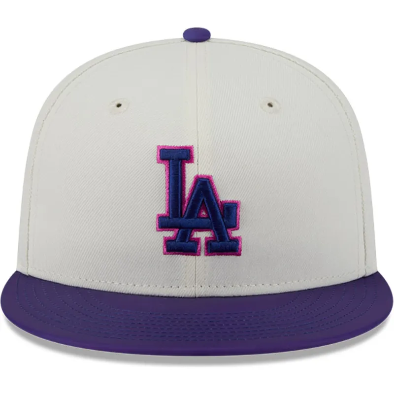 bezowa-i-fioletowa-dopasowana-czapka-z-daszkiem-59fifty-clr-dvlp-los-angeles-dodgers-mlb-new-era