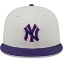 plaska-czapka-bezowo-fioletowa-dopasowana-59fifty-clr-dvlp-new-york-yankees-mlb-new-era