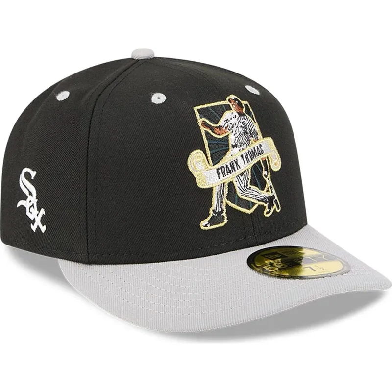czapka-z-zakrzywionym-daszkiem-czarno-szara-dopasowana-59fifty-player-frank-thomas-chicago-white-sox-mlb-new-era