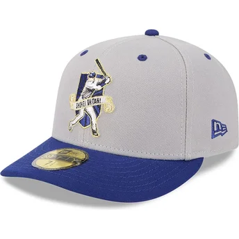 Czapka z daszkiem szara i niebieska dopasowana 59FIFTY Player Shohei Ohtani Los Angeles Dodgers MLB od New Era