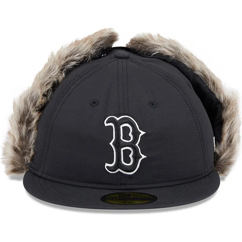 czarna-dopasowana-czapka-z-daszkiem-59fifty-winter-dog-ear-boston-red-sox-mlb-new-era