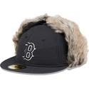 czarna-dopasowana-czapka-z-daszkiem-59fifty-winter-dog-ear-boston-red-sox-mlb-od-new-era