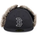 czarna-dopasowana-czapka-z-daszkiem-59fifty-winter-dog-ear-boston-red-sox-mlb-od-new-era