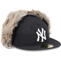 kepure-plokscia-juoda-priglundanti-59fifty-winter-dog-ear-new-york-yankees-mlb-new-era