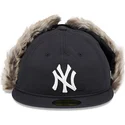 czarna-dopasowana-czapka-z-daszkiem-59fifty-winter-dog-ear-new-york-yankees-mlb-new-era