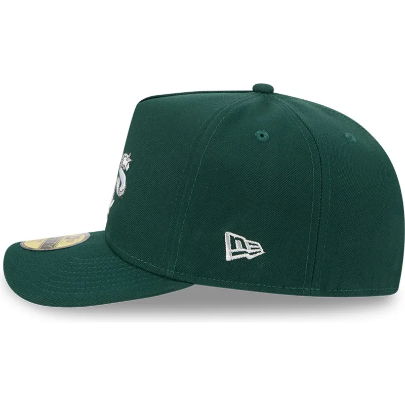 zielona-zakrzywiona-czapka-dopasowana-59fifty-a-frame-wired-oakland-athletics-mlb-od-new-era