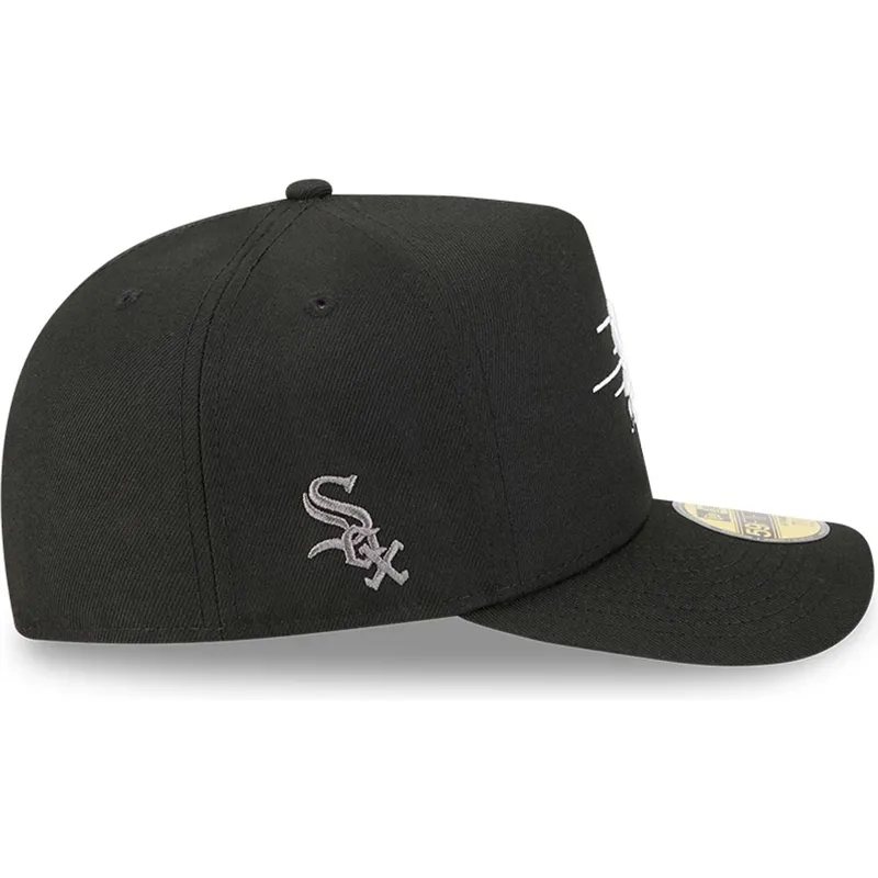czarna-dopasowana-czapka-z-zakrzywionym-daszkiem-59fifty-a-frame-cartoon-chicago-white-sox-mlb-new-era